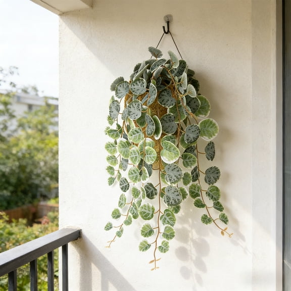 YOHAVEN Faux Hanging Ivy With Rattan, Single Greenery Wall Or Outdoor Décor, Waterproof Plastic Leaves, Wired Stem, 18.5 In Size, Easy Arrange For Garden, Patio, Balcony, Room Accent