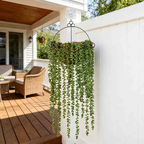 YOHAVEN Faux Hanging Ivy Set With Rattan, Three-Pack Greenery Wall Or Outdoor Décor, Wired Stems, Waterproof Plastic Leaves, 15.75 To 27.56 In Options, Wedding, Patio, Garden, Balcony Accent