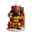 thumbnail image 1 of YOHAVEN Firefighter Ornament 2025 Christmas Tree Decorations Puppy Fireman Figurine Dog Holiday Hanging Ornament Xmas Party Decor for Home Office Fireplace, 1 of 5