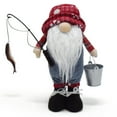 thumbnail image 1 of YOHAVEN Fishing Elderly Man Faceless Doll Figurine with Bucket for Home Shelf Table Garden Office Holiday Party Decoration Gift, 1 of 5