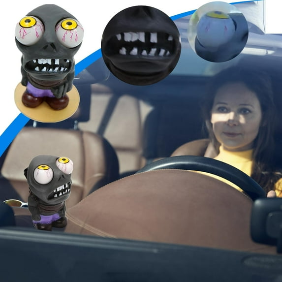 YOHAVEN Funny Car Turbo Eye Doll Decoration Expanding Boost Gauge Ornament Auto Dashboard Pressure Display Decompression Toy Gift for Driver