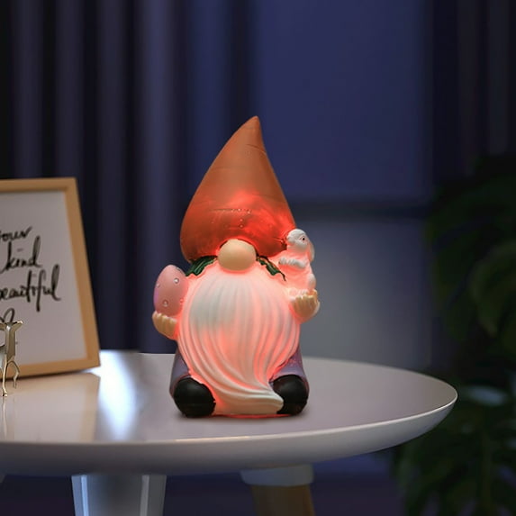 YOHAVEN Garden Gnome Resin Statue, Mini Collectible Figurine for Outdoor Garden Patio Lawn Balcony Home Fairy Garden Decorations Gift