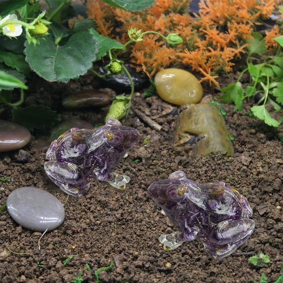 YOHAVEN Garden Ornaments Frog Resin Pond Critter Figurine Outdoor Aquarium Miniature Landscape Decor Patio Garden Terrarium Home Decoration Table Accent