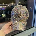 thumbnail image 1 of YOHAVEN Glitter Sequin Baseball Cap, Adjustable Breathable Mesh Hat, Shiny Bling Baseball Cap for Party Travel Outdoor Activities for Women, 1 of 6