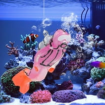 YOHAVEN Glow-In-The-Dark Resin Diver Fish Tank Decoration Aquarium Floating Underwater Ornament Tropical Fish Home Xmas Holiday Party Decor