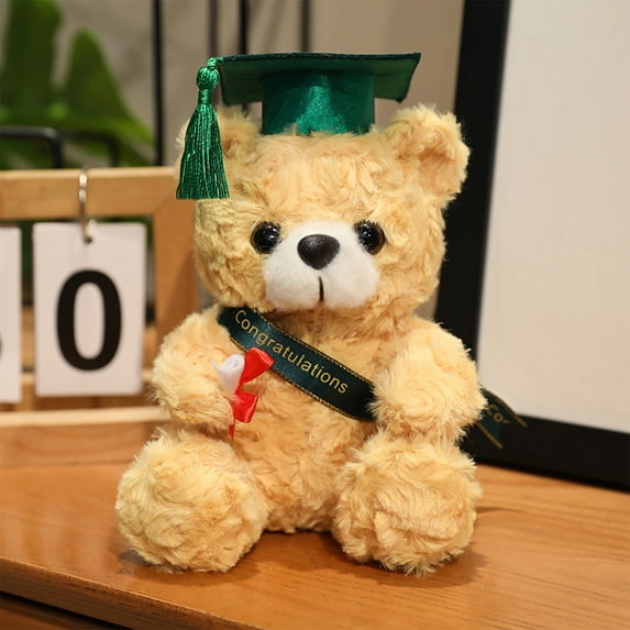 YOHAVEN Graduation Hat Plush Doll 7.1" Graduation Gift Souvenir for Graduate Celebration, Desk Bookshelf Home Decor, Collectible Keepsake Multi-Color Accent