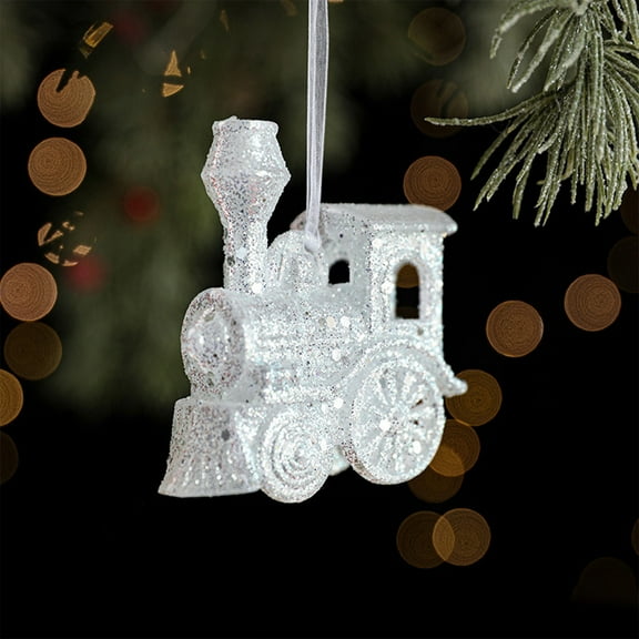 YOHAVEN Hanging Christmas Decorations, White Plastic Festive Ornament, Holiday Wall Door Tree Decor for Home Mall Party Seasonal Ambience