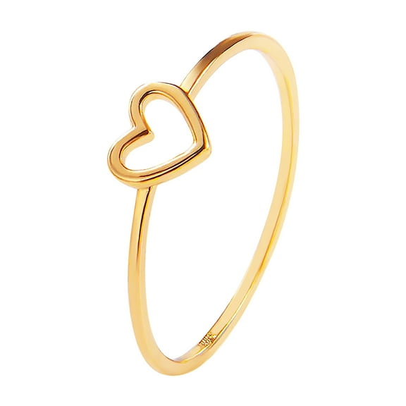 YOHAVEN Heart Shaped Wedding Rings for Women, Trendy Fashion Jewelry Gift, Stylish Copper Ring for Parties, Valentine's Day & Weddings, Ideal Gift for Girlfriend or Loved Ones