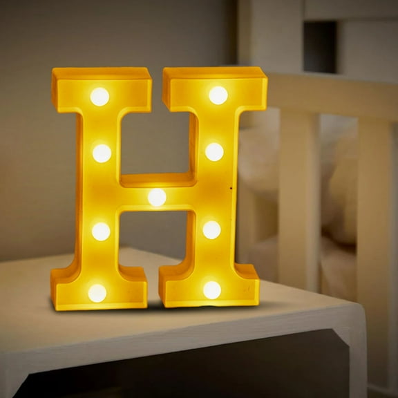 YOHAVEN LED Alphabet Letter Sign Lights Battery Powered, Personalized Word Decor for Home Party Wedding Birthday Event Lighting, Room Store Indoor Outdoor Decoration