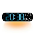 thumbnail image 1 of YOHAVEN Large Digital Wall Clock 13.7" with Date Temperature Auto DST Night Light Remote Control, RGB LED Display Alarm Clock for Bedroom Living Room Office Gym Kitchen Decor, 1 of 8