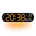 thumbnail image 1 of YOHAVEN Large Digital Wall Clock 13.7" with Date Temperature Auto DST Night Light Remote Control, RGB LED Display Alarm Clock for Bedroom Living Room Office Gym Kitchen Decor, 1 of 6