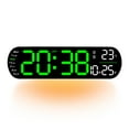 thumbnail image 1 of YOHAVEN Large Digital Wall Clock 13.7" with Date Temperature Auto DST Night Light Remote Control, RGB LED Display Alarm Clock for Bedroom Living Room Office Gym Kitchen Decor, 1 of 7
