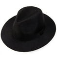 thumbnail image 1 of YOHAVEN Men's Top Hat Flat Edge Linen Sunshade Fedora Travel Outdoor Party Hat Adult Male Fashion Accessory Costume Decoration, 1 of 1
