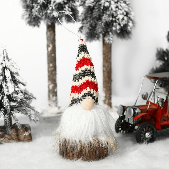 YOHAVEN Mini Resin Gnome Ornament, Cute Faceless Tiny Pendant, Holiday Christmas Decorations for Desktop Garden Balcony Windowsill Home Decor