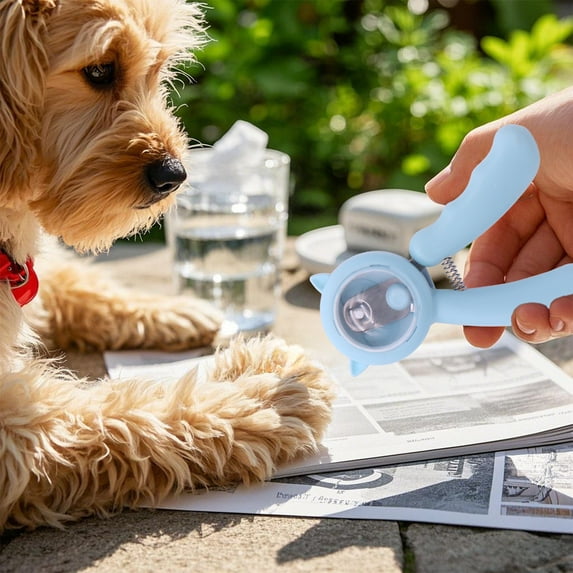 YOHAVEN Pet Nail Clippers, Small Animal Nail Scissors with Stainless Steel Blades Protective Cover Nail File Grooming Tool for Cats Kitty Rabbits Indoor Home Use