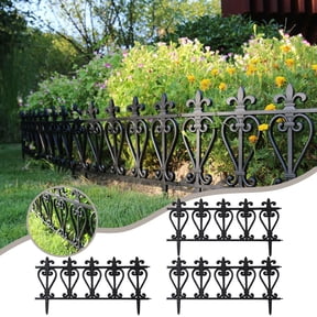 YOHAVEN Plastic Garden Picket Fence, 3-Piece Set for Flowerbeds & Plant Borders, Outdoor Dcor for Yard, Lawn, and Pathways, Weather-Resistant Garden Edging, Easy to Install & Store