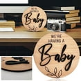 thumbnail image 1 of YOHAVEN Pregnancy Announcement Sign,We’re Having a Baby Wooden Round Sign 5.9" Keepsake,Newborn Birth Announcement Board for Baby Shower Wall Door Home Party Decor, 1 of 7