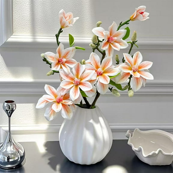 YOHAVEN Pumpkin Shaped Plastic Flower Pot 5.51"x3.94"x3.94" Indoor Desktop Decorative Vase, Festive Halloween Thanksgiving Plant Holder, Seasonal Pumpkin Planter for Home Office Balcony