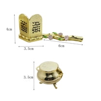 YOHAVEN Religious Gift Set 3 Piece, Ten Commandments Slate Holy Stove Aaron’s Budding Staff Alloy Figurines, Spiritual Christian Home Blessing Decorations for Living Room Table Cabinet Car