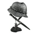 thumbnail image 1 of YOHAVEN Retro War Lamp Table Light, Resin Statue with WWII Helmet Bayonet, Battery Operated Military Decor for Desk Living Room Gift Decoration, 1 of 7