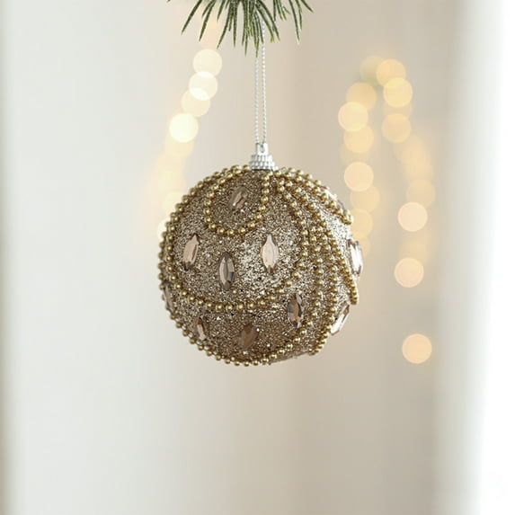 YOHAVEN Rose Gold Plastic Christmas Balls Ornaments for Tree Decorations, Holiday Party Decor, Christmas Garland Embellishments, Indoor Christmas Decorations, Christmas Gifts for Women