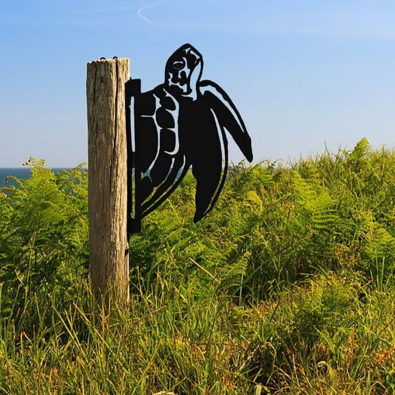 YOHAVEN Silhouette Peeping Farm Animal Metal Wall Garden Decor Giraffe Turtle Dog Bear Lawn Yard Outdoor Decorative Stake Ornament for Garden Farm Courtyard Home Outdoor Decor