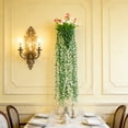 thumbnail image 1 of YOHAVEN Simulated Weeping Wall-Mounted Plant, 25 X 100 Cm Faux Hanging Foliage, Maintenance-Free Plastic Vine For Wedding Window Or Living Room Decor, Realistic Green, Indoor Safe Easy Use, 1 of 7