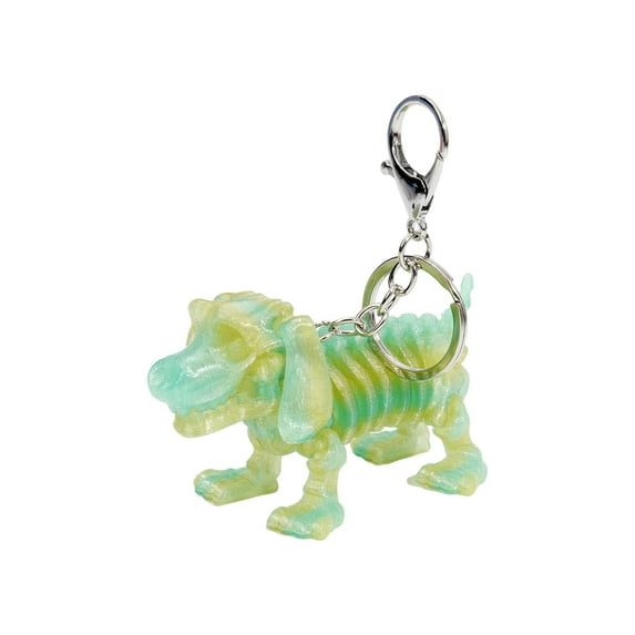 YOHAVEN Skeleton Dog Acrylic Keychain, Removable Pendant for Car, Backpack, Bag and Mobile, Unique Holiday, Party, Wedding, Birthday Gift, Decorative Key Ring
