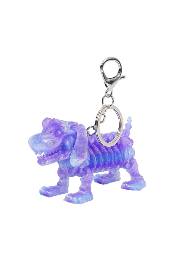 Skeleton Dog Acrylic Keychain, Removable Pendant for Car, Backpack, Bag and Mobile, Unique Holiday, Party, Wedding, Birthday Gift, Decorative Key Ring