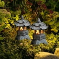 thumbnail image 1 of YOHAVEN Solar Pagoda Garden Light Resin Outdoor Lamp 10" Waterproof Solar Powered Lantern Yard Patio Courtyard Pathway Landscape Decor for Garden Vibes Night Party Holiday Decorations, 1 of 6