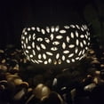 thumbnail image 1 of YOHAVEN Solar Table Lantern Flickering Flame LED Light, Round Pot Garden Lamp Waterproof Solar Powered Decorative Lighting for Patio Yard Porch, 1 of 9