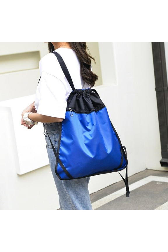 Sports Drawstring Backpack, Large Capacity Gym Swim Football Bag for Travel Fitness, Multipurpose Outdoor Carrying Bag for Men Women