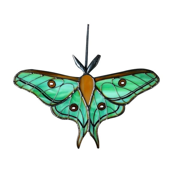 YOHAVEN Stained Glass Suncatcher Butterfly Window Hanging Ornament Resin Pendant Sun Catcher Holiday Home Decorations for Window Garden Porch Wall Decor