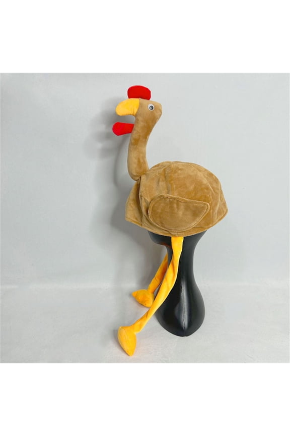 Super Soft Long Legs Turkey Hat for Thanksgiving Christmas Party Decorations, Funny Holiday Hat for Adults, Christmas Pajamas for Family Winter Decor for Christmas Home Decorations