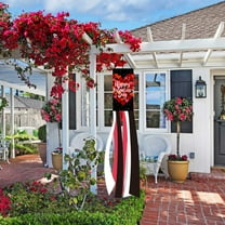 YOHAVEN Valentine’s Day Windsock Outdoor Hanging Decoration Polyester Red Love Heart Garden Yard Porch Flag for Valentine Party Home Outdoor Holiday Decorations Gift for Romantic Celebration