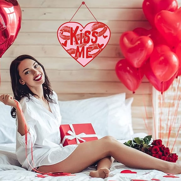 YOHAVEN Valentines Day Paper Heart Hanging Decorations, Indoor Wall Door Decor for Party Home Office, Romantic Seasonal Valentine Display Ornament