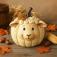 thumbnail image 1 of YOHAVEN Vintage Pumpkin Decorations, Resin Farm Animal Pumpkin Statue Thanksgiving Harvest Ornament, Fall Pumpkin Decor for Porch Garden Yard Living Room Table, 1 of 2
