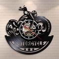 thumbnail image 1 of YOHAVEN Vinyl Record Motorcycle Wall Clock, Silent Modern Decorative Wall Clock for Living Room, Bedroom, Office, Garage, Home Holiday Party Gift Decor, 1 of 3