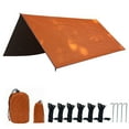 thumbnail image 1 of YOHAVEN Waterproof Outdoor Sunshade Tent Tarp, 10x10ft Camping Beach Awning Shelter Rainproof Shade Canopy, Portable Cover for Picnic Garden Travel Adventures, 1 of 2