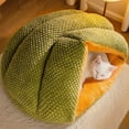 thumbnail image 1 of YOHAVEN Winter Warm Pet Bed Semi Enclosed Cat Dog House Soft Comfortable Sleeping Mat for Small Medium Pets Cozy Indoor Bedding Home Decor Christmas Gifts for Pet Lovers Accessories, 1 of 6