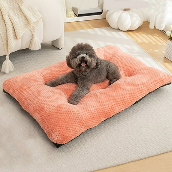 YOHAVEN Winter Warm Pet Bed Thick Sleeping Mat Blanket, Soft Fleece Dog Cat Bed for Sofa Crate Furniture Indoor Warming Pad for Puppies Kittens Small Pets