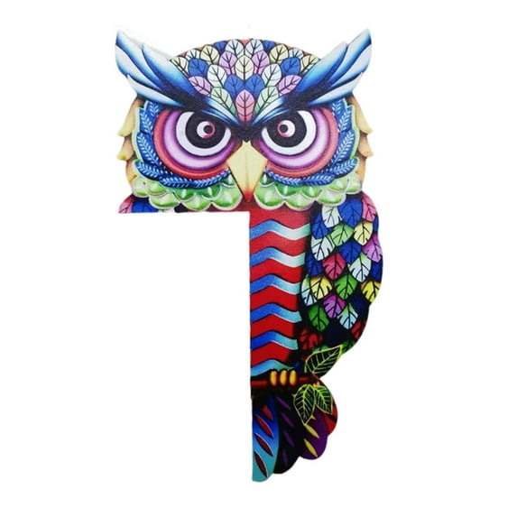 YOHAVEN Wooden Corner Door Frame Owl Sign Christmas Winter Home Decoration Living Room Bedroom Office Shelf Mantel Holiday Rustic Decor