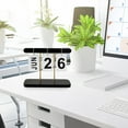 thumbnail image 1 of YOHAVEN Wooden Perpetual Desk Calendar Flip Blocks Creative Month Date Display Vintage Office Tabletop Decorative Accessory Photo Props Reusable Desktop Ornament for Home Office Living Room, 1 of 5