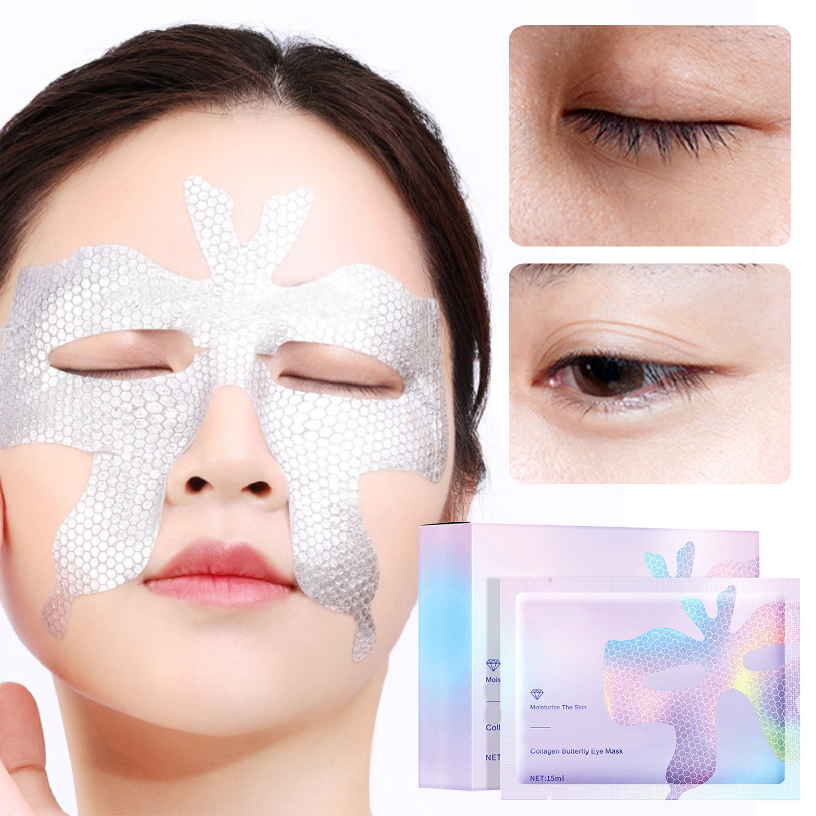YOHGhfjj 10 Piece Pack Of Agulia Collagen Butterfly Eye Fade Fine Lines