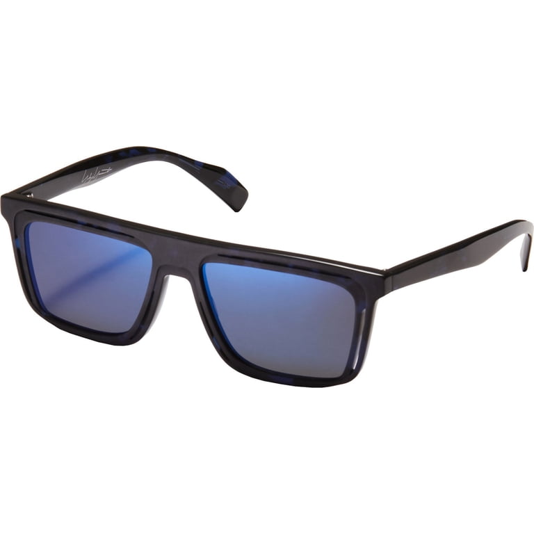 Yohji Yamamoto Unisex Navy Block Frame, Blue Lens, Acetate  display picture 1