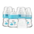 thumbnail image 1 of YOHKOH 2.7oz Newborn Glass Baby Bottle Sets,Wide-Neck,Slow Flow,for 0 m+,4-Pack,Blue, 1 of 8