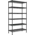 thumbnail image 1 of YOHKOH 6-Wire Heavy Duty Shelving Metal Storage Rack, MAX 2000LB, Carbon Steel Adjustable Unit Shelves for Laundry Garage Kitchen (36L x 14W x 71.9H, Black), 1 of 6