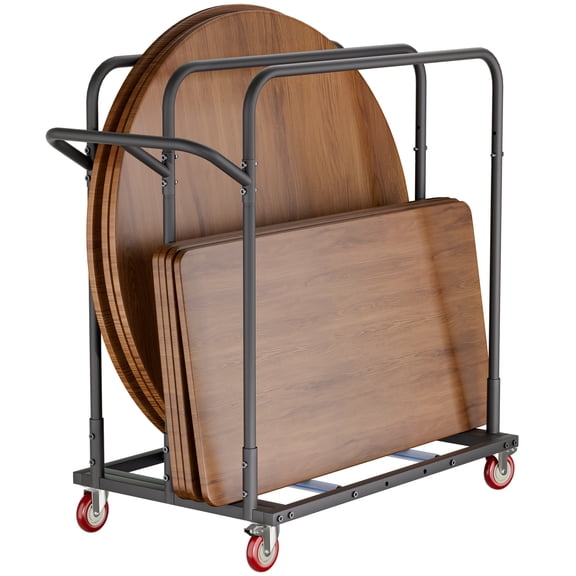 YOHKOH 800lbs Folding Chair Cart & Table Dolly, Heavy Duty Steel Rack for 5 Tables 14 Chairs, 4 Locking Wheels for Hotel Events