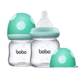 thumbnail image 1 of YOHKOH Glass Bottles Set for Baby,2 Pack,(3.4 oz),Blue,Newborns Gift Set, 1 of 7