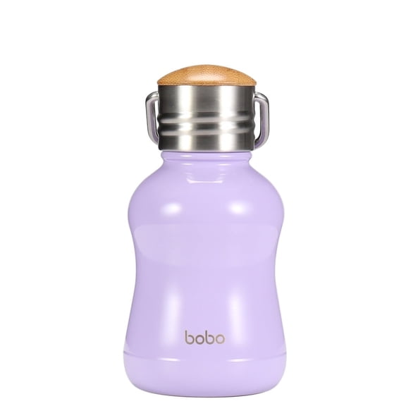 YOHKOH Bamboo Lid Insulated Bottle,Sports Thermos,Portable Travel Cup(6.4oz,Violets)